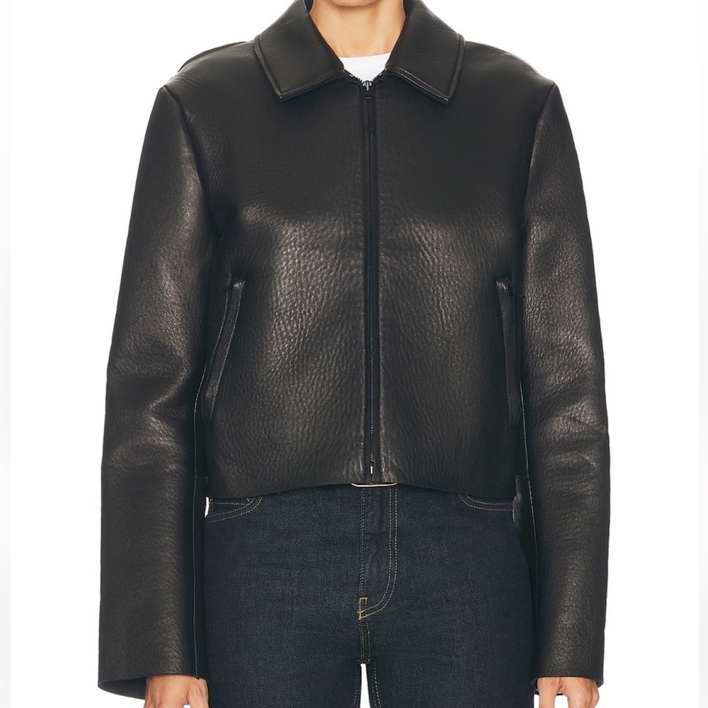 Acne Studios Libo Leather Black Jacket - Picture 6 of 7